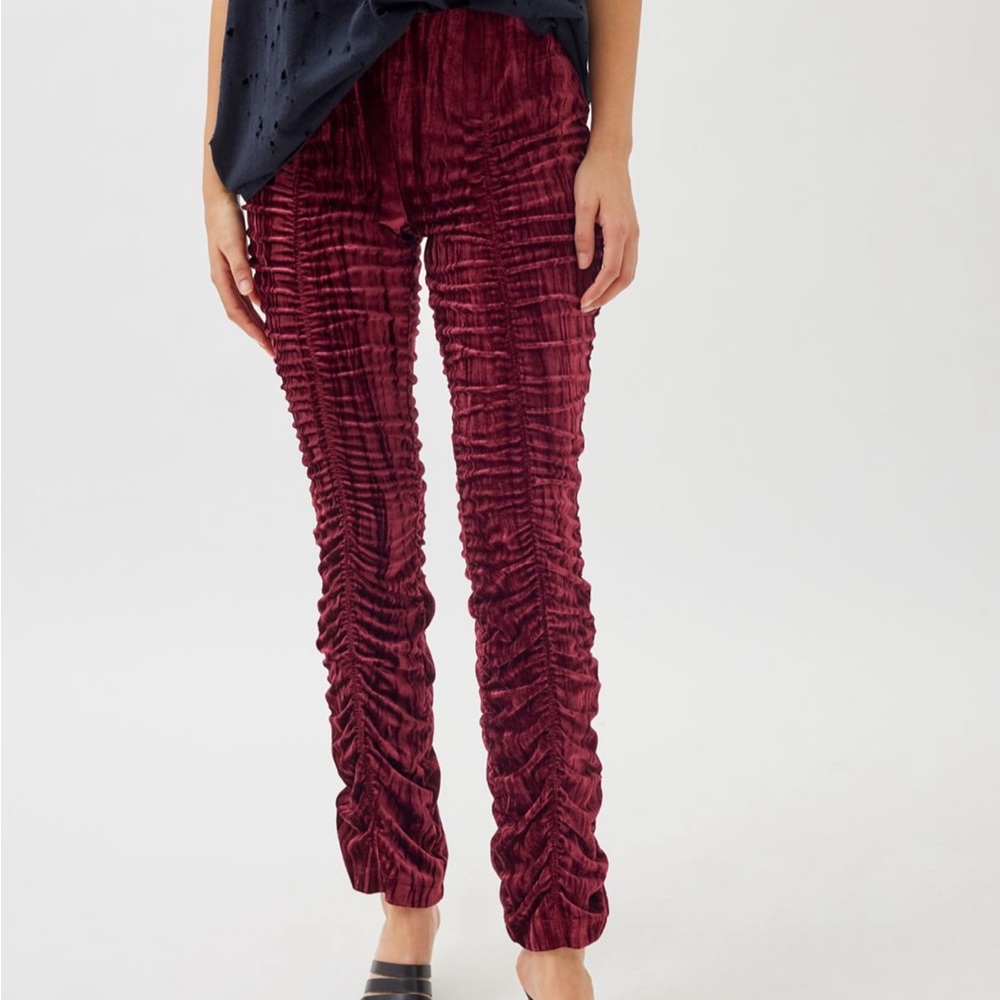Velvet Ruched Pants